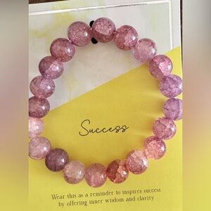 Elegant Pink Beaded Bracelet